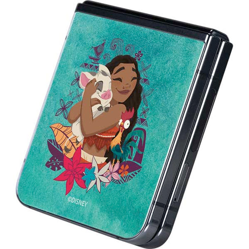 Disney Princess Moana with Pua and Heihei Galaxy Z Flip5 5G Skin